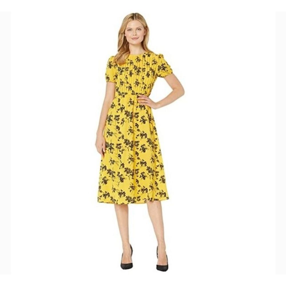 Michael Kors Yellow gold floral dress S